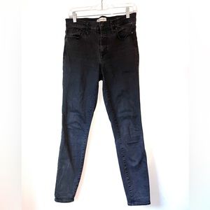 Madewell High Riser Black Skinny Jean